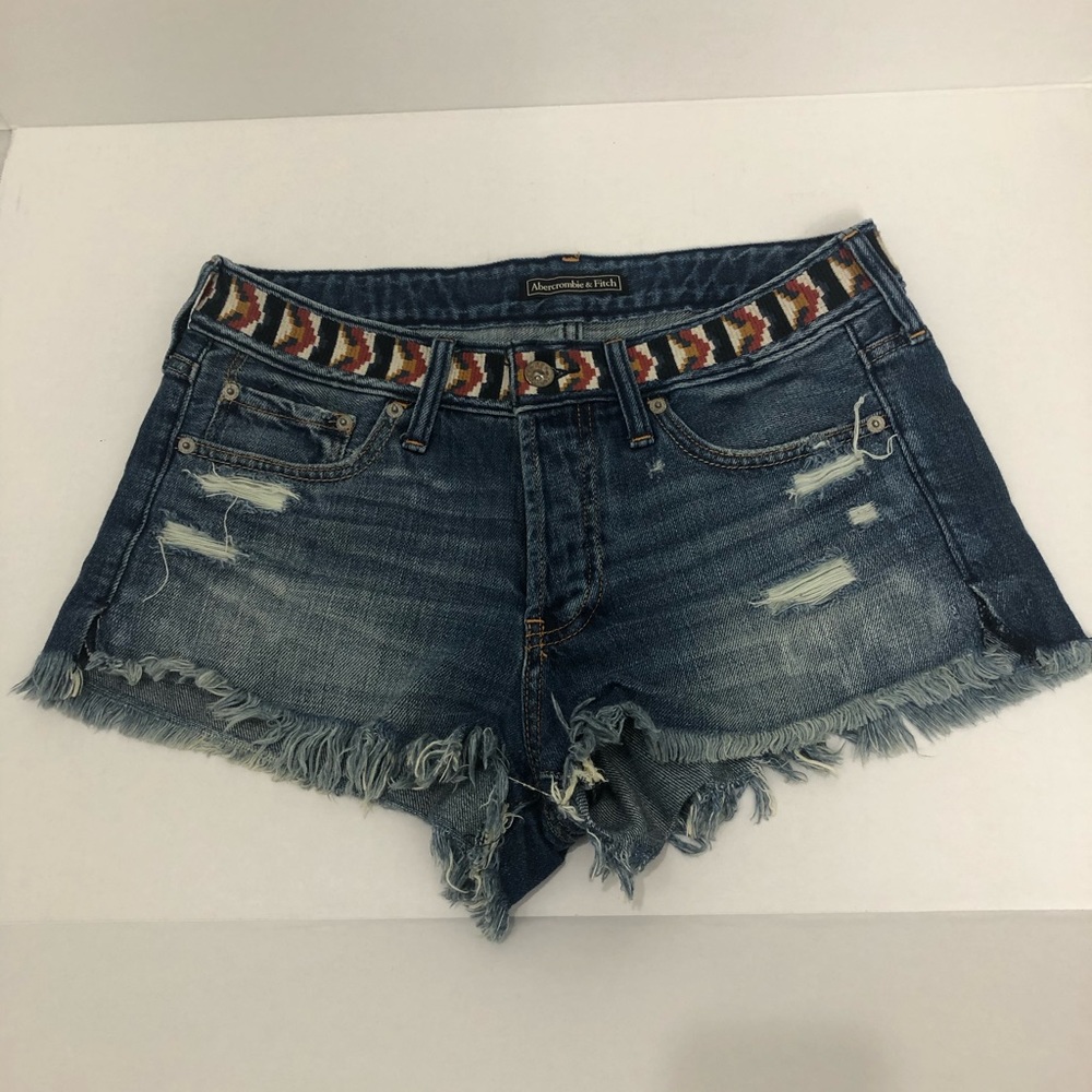 Abercrombie & Fitch Embroidered Waistband Shorts